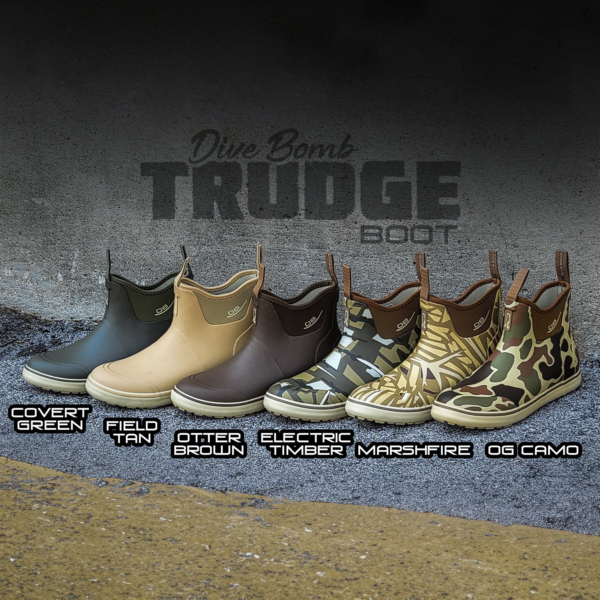 Trudge Boots Waterproof Hunting Boots Dive Bomb Industries