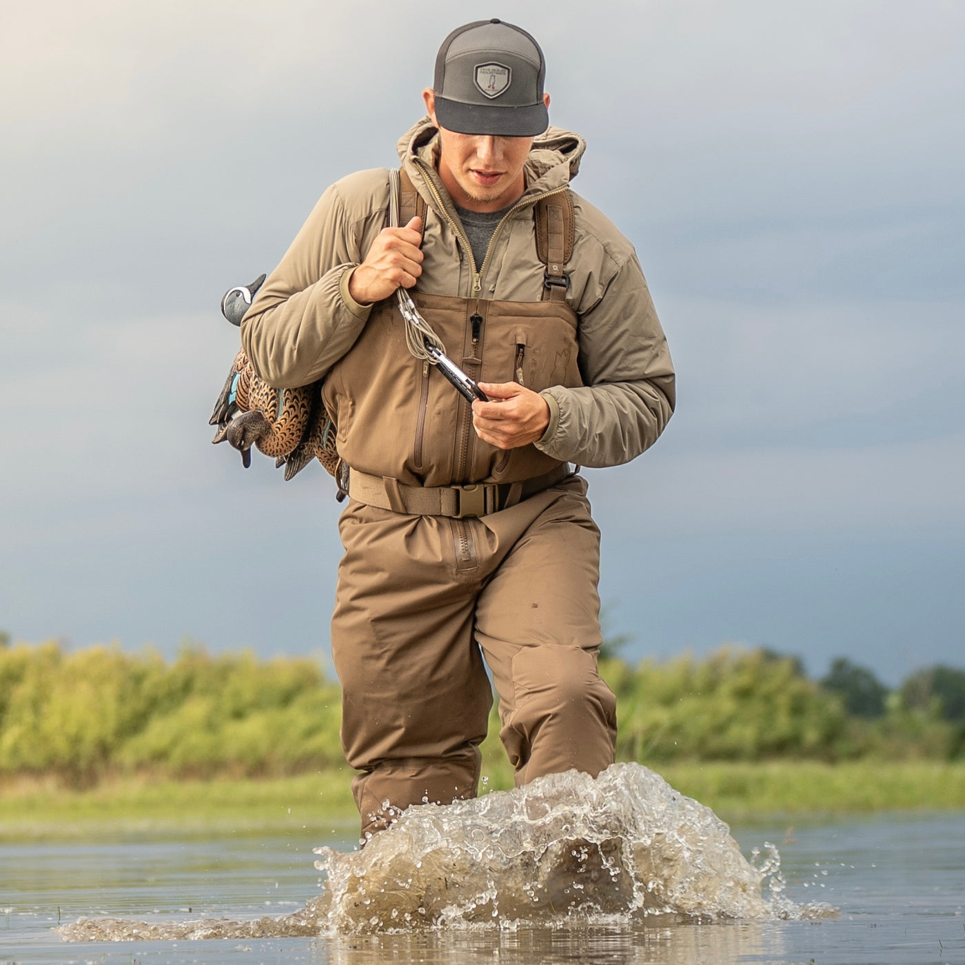 Zip Duck Hunting Waders - Otter Brown