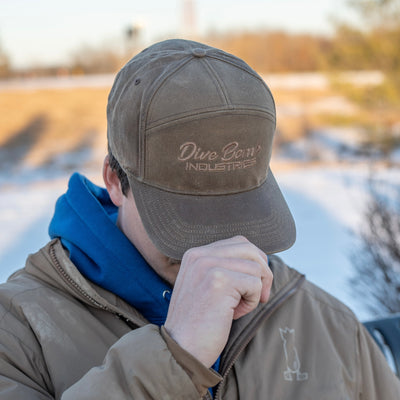 Script Text Frontier Waxed Hat