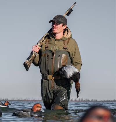 Zip Duck Hunting Waders - Covert Green