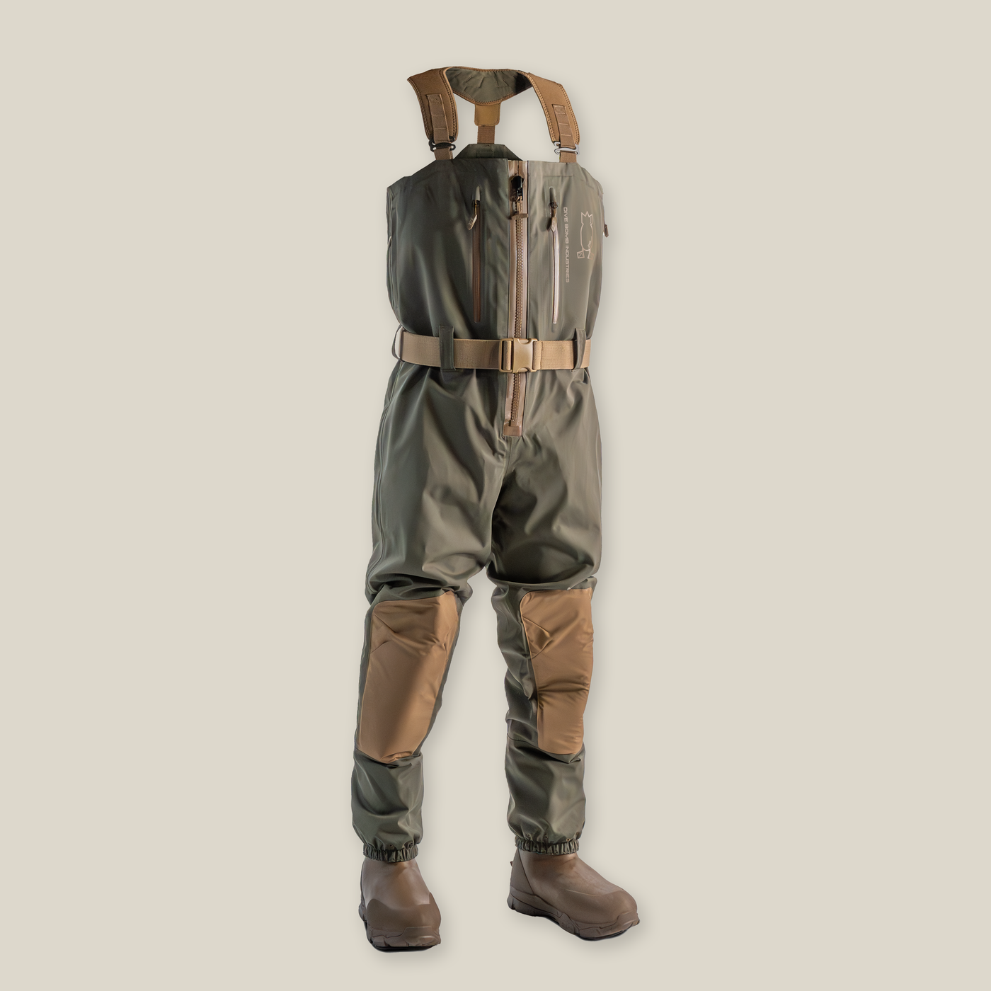 Zip Duck Hunting Waders - Covert Green