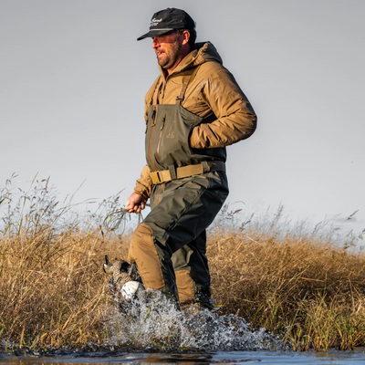 Zip Duck Hunting Waders - Covert Green