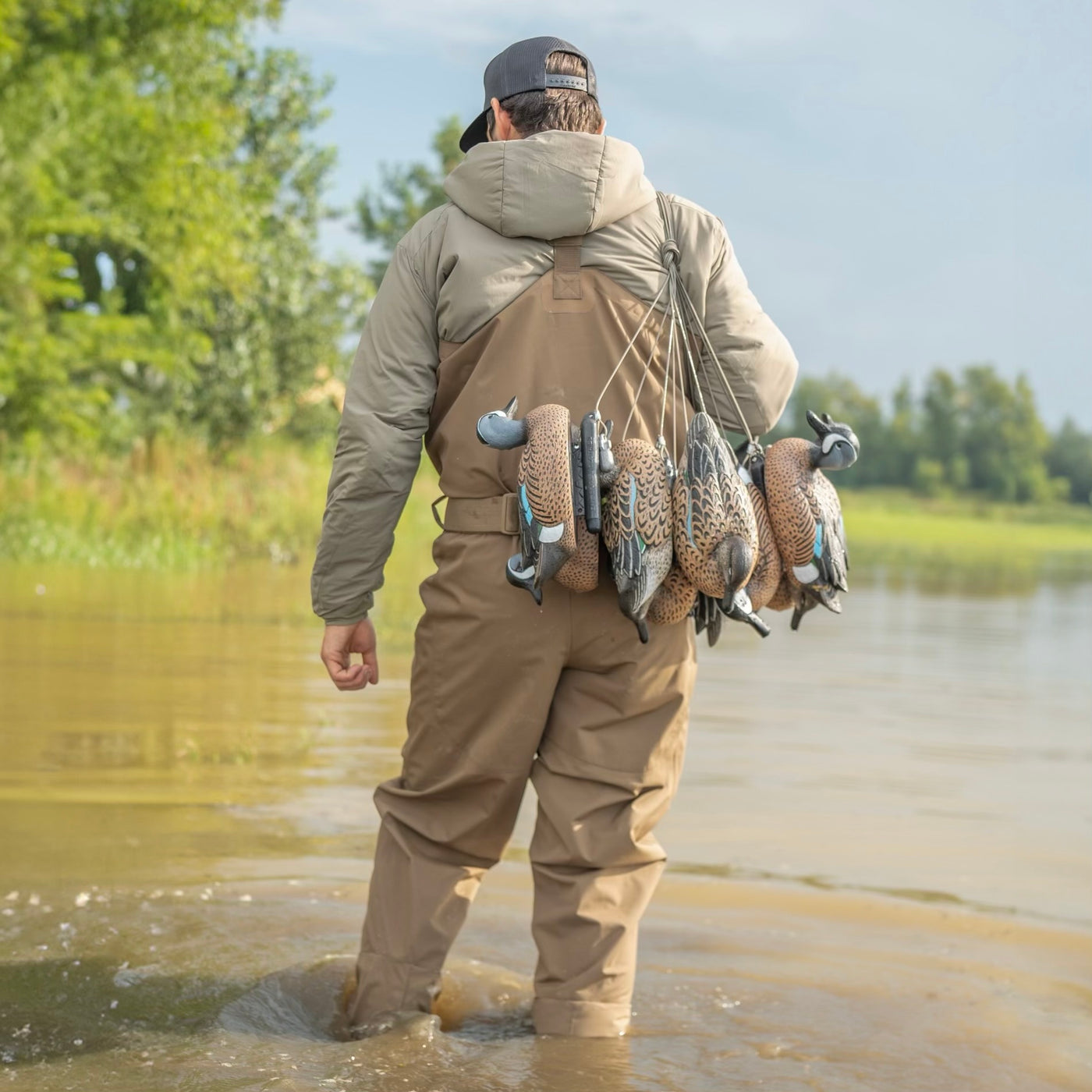 Zip Duck Hunting Waders - Otter Brown