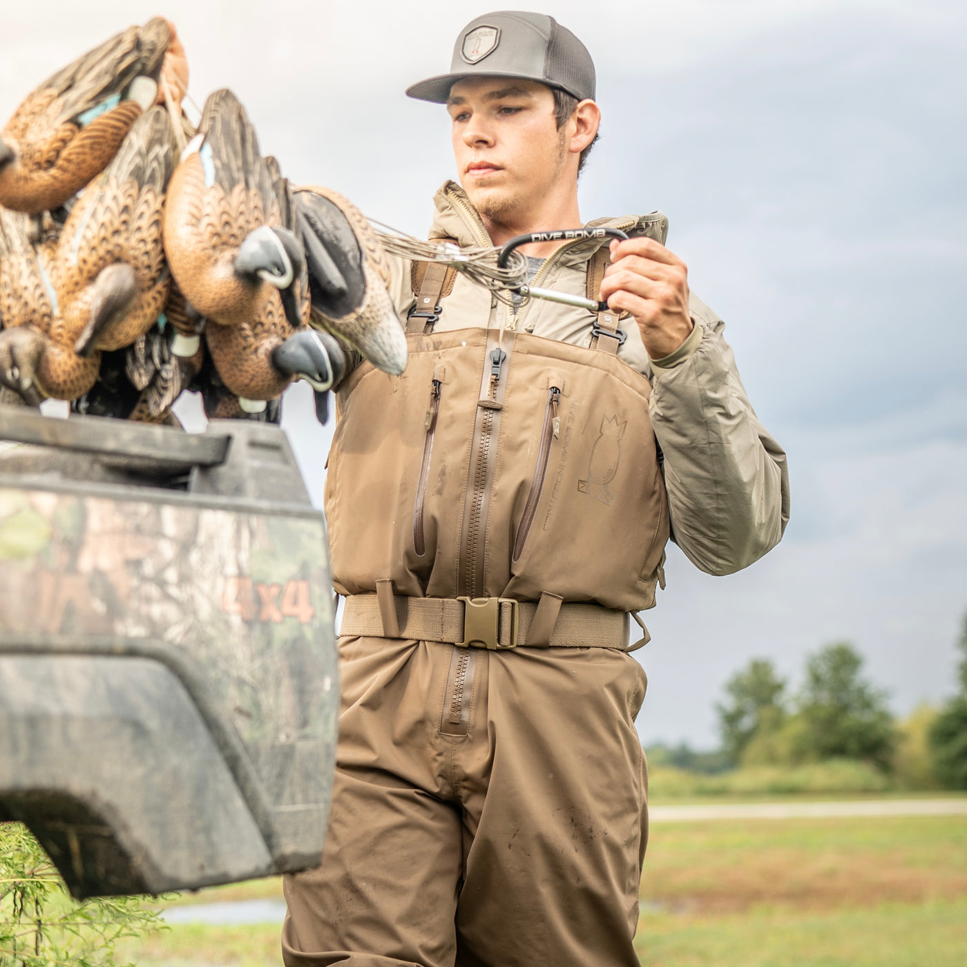 Zip Duck Hunting Waders - Otter Brown