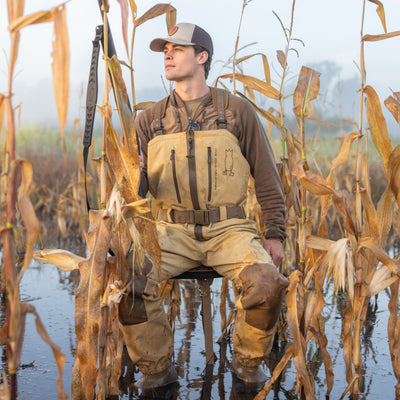 Zip Duck Hunting Waders - Field Tan