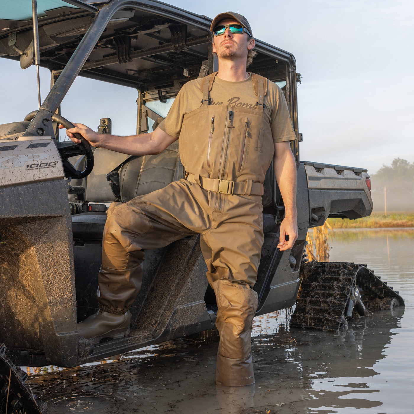 Zip Duck Hunting Waders - Otter Brown