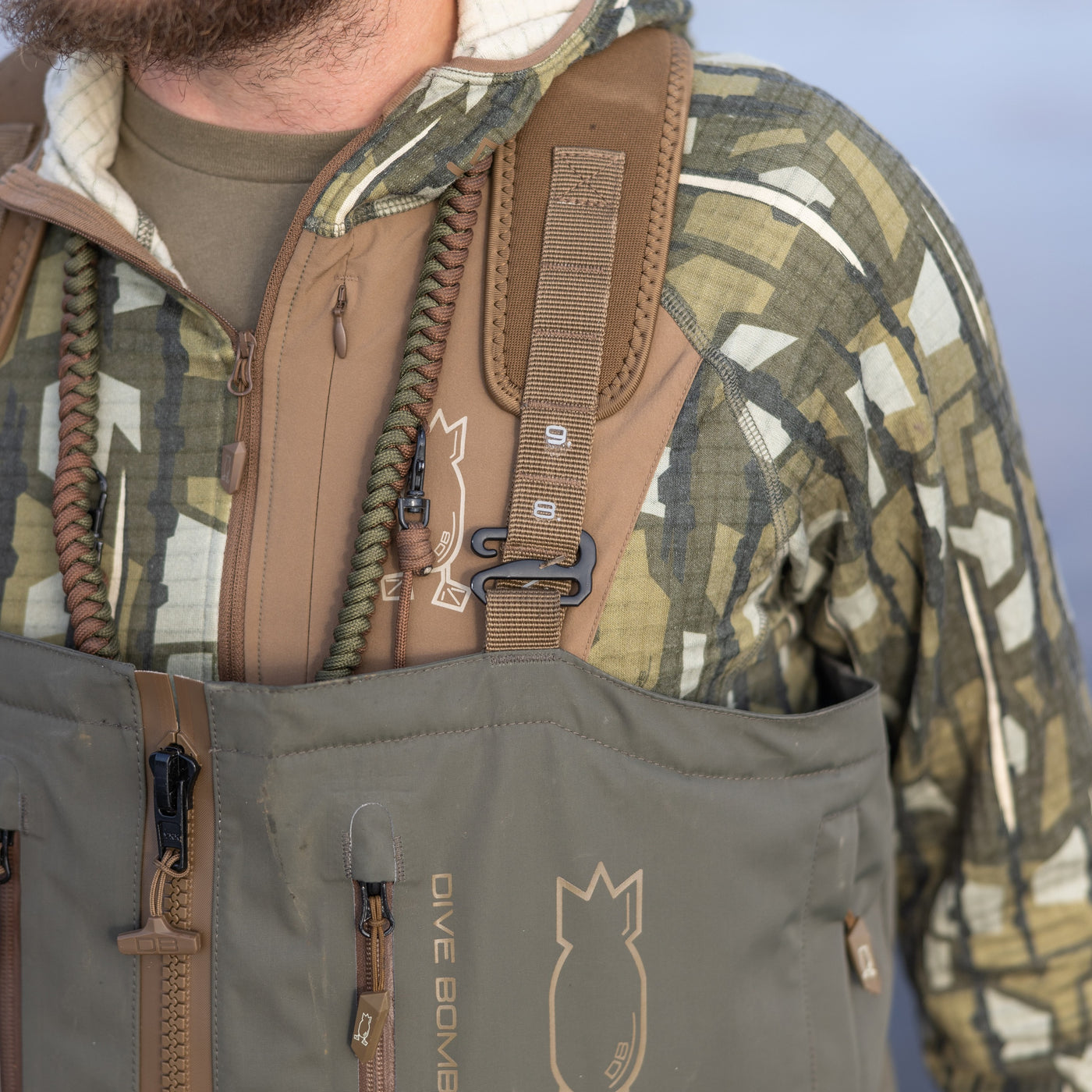 Zip Duck Hunting Waders - Covert Green