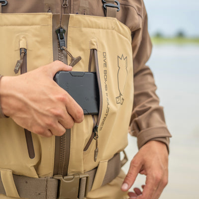 Zip Duck Hunting Waders - Field Tan