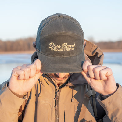 Script Text Frontier Waxed Hat