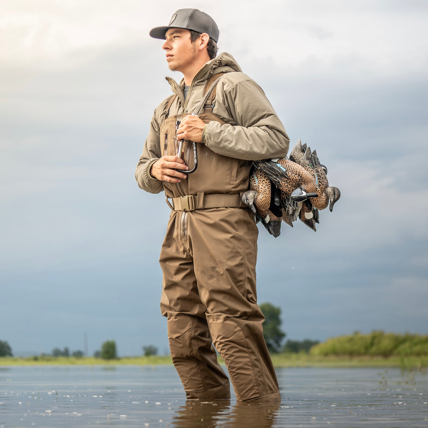 Zip Duck Hunting Waders - Otter Brown