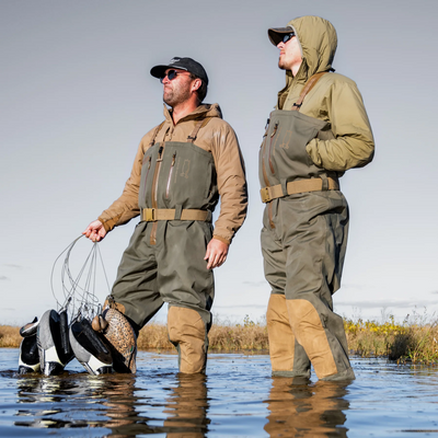 Zip Duck Hunting Waders - Covert Green