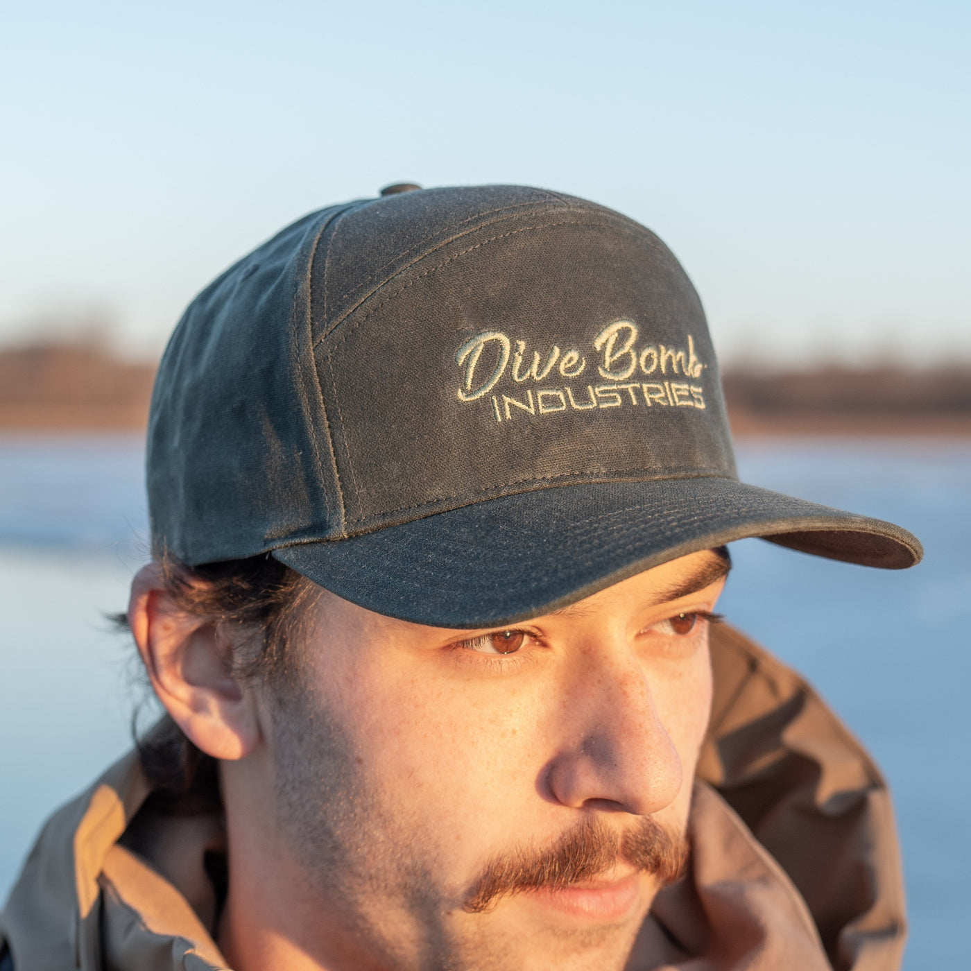 Script Text Frontier Waxed Hat